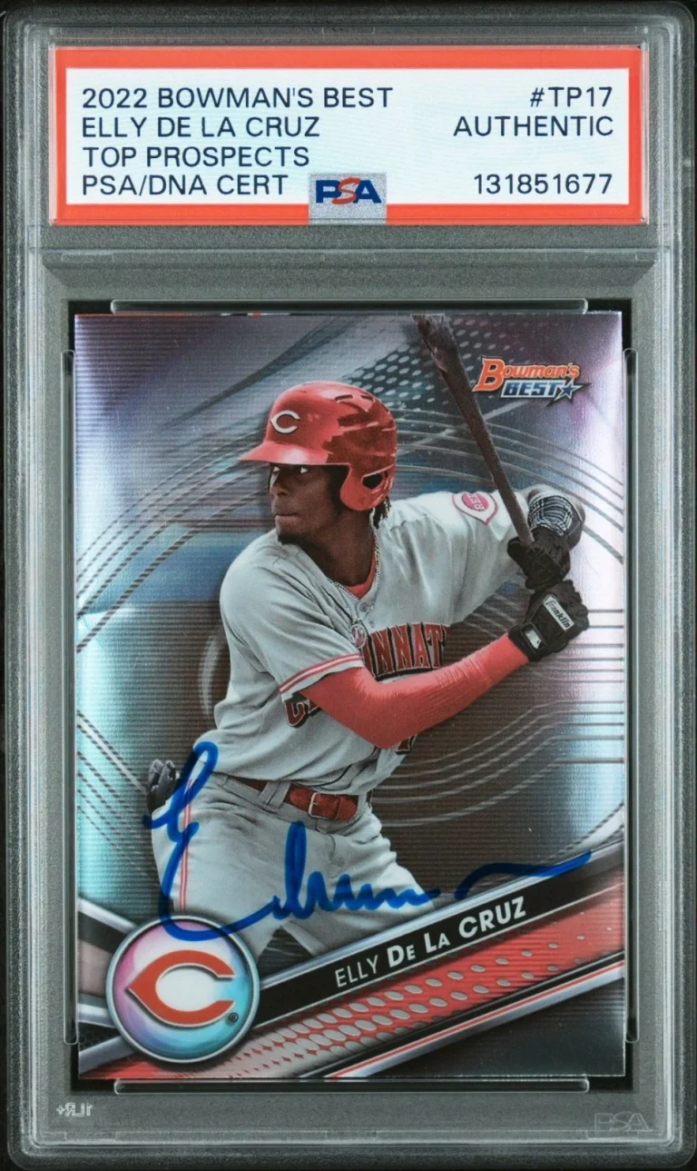 Elly De La Cruz Signed 2022 Bowman's Best Top Prospects #TP-17 Rookie Auto PSA