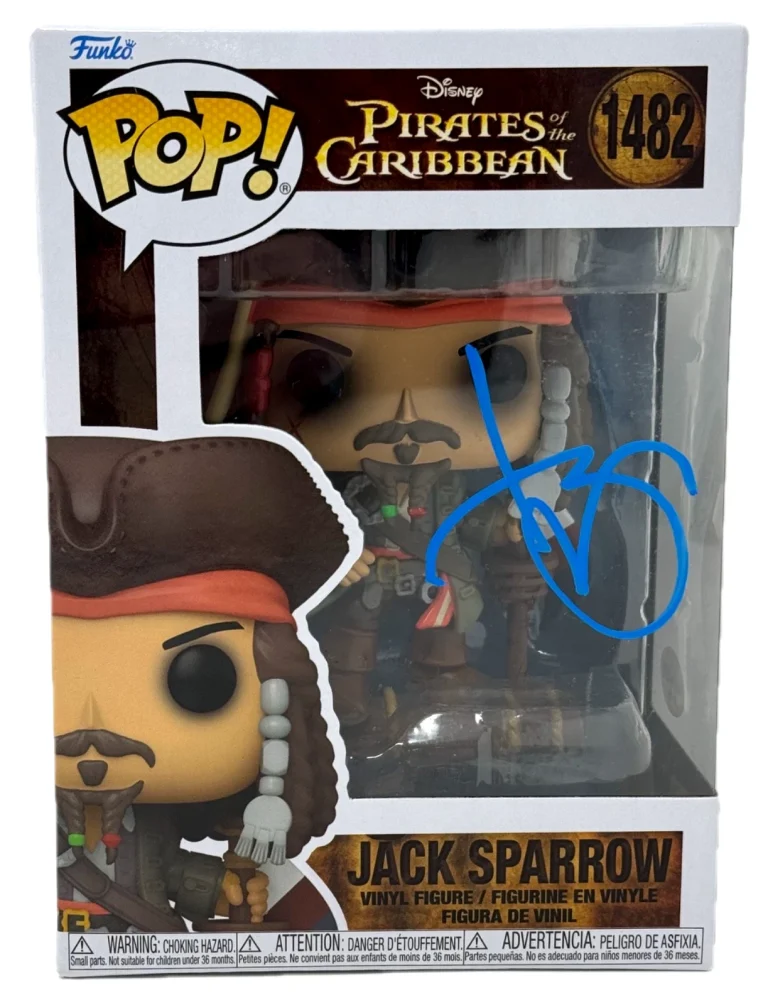 Johnny Depp Signed Pirates of the Caribbean Jack Sparrow Funko Pop #1482 ACOA
