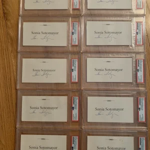 SONIA SOTOMAYOR HAND SIGNED CUT SIGNATURES      DEALER LOT OF 10     PSA SLABBED