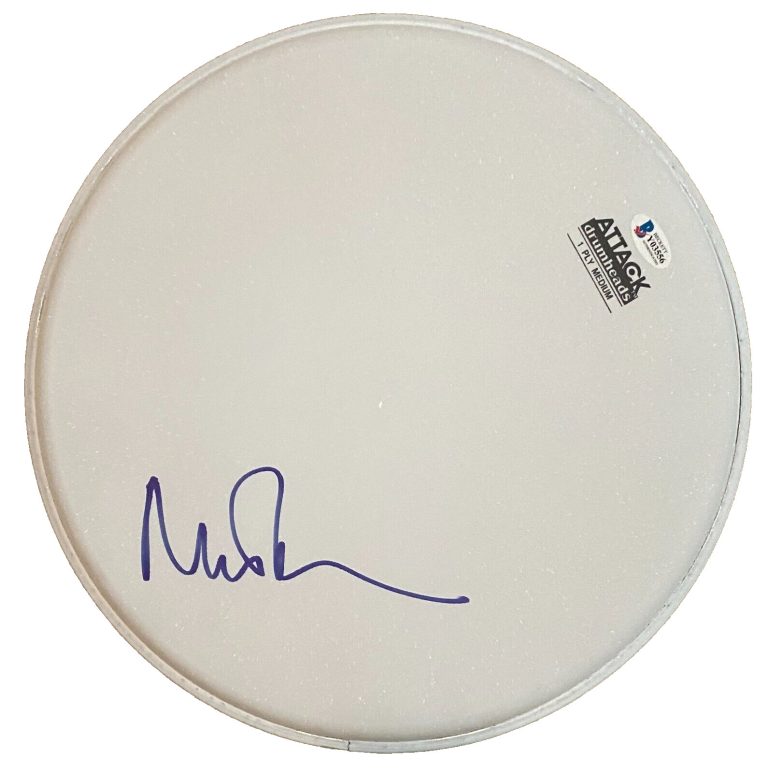 Pink Floyd Nick Mason Signed Drumhead 12