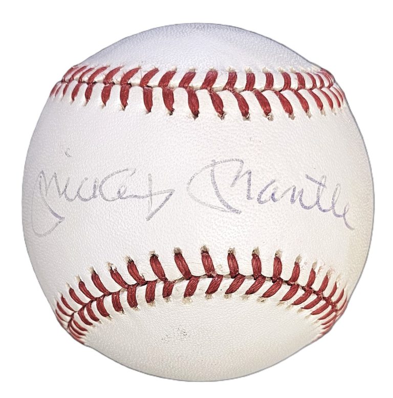 Mickey Mantle Signed OAL Baseball HOF Yankees JSA
