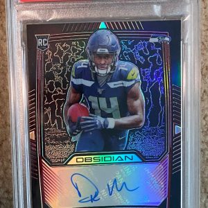 2019 Panini Obsidian DK Metcalf Red Rookie RC Electric Etch /10 PSA 9 10 Auto