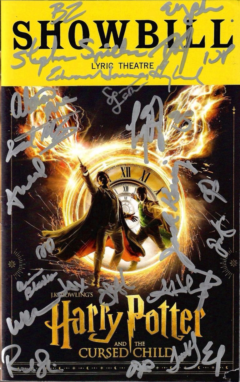 HARRY POTTER+THE CURSED CHILD HAND SIGNED NYC PLAYBILL+COA    LIGHT DAMAGE+CHEAP