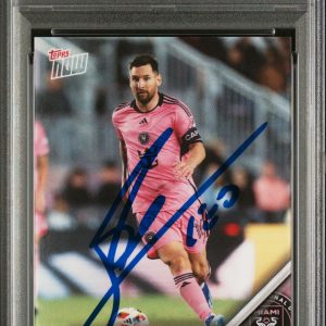 Leo Lionel Messi Autographed Auto Soccer 2024 Topps Now #1 MLS Miami PSA 10