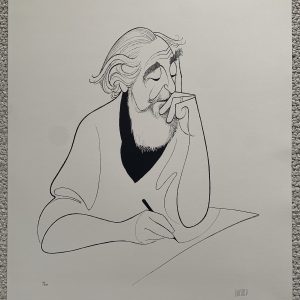 AL HIRSCHFELD SIGNED SELF PORTAIT AT 98 LITHOGRAPH    98/298    MARGO FEIDEN COA