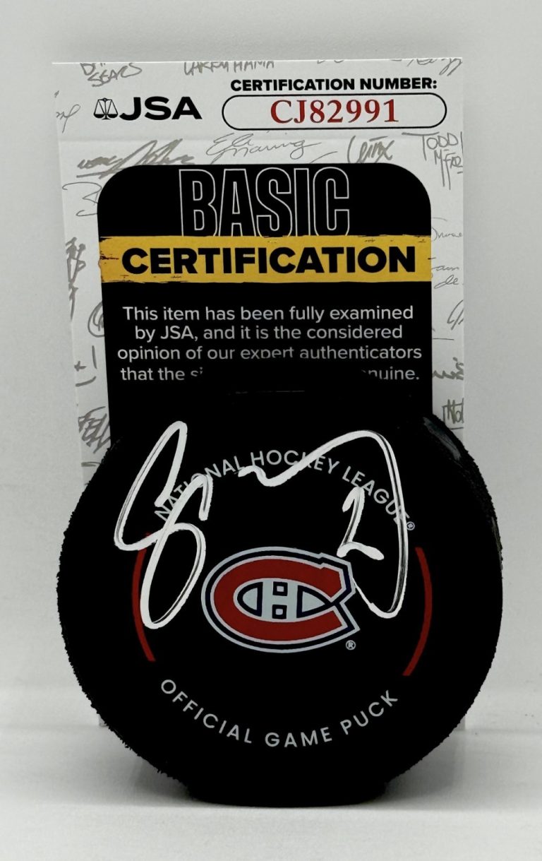 Juraj Slafkovsky signed Montreal Canadiens Official Game Puck autographed JSA