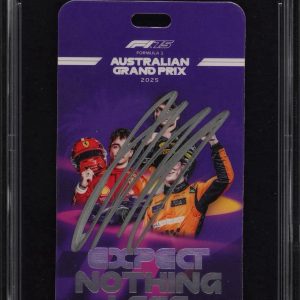 Kimi Antonelli Signed 2025 Australian Grand Prix F1 DEBUT Ticket Pass PSA AUTO