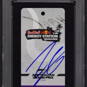 Isack Hadjar Signed 2025 Australian Grand Prix F1 DEBUT Ticket Pass PSA 9 AUTO