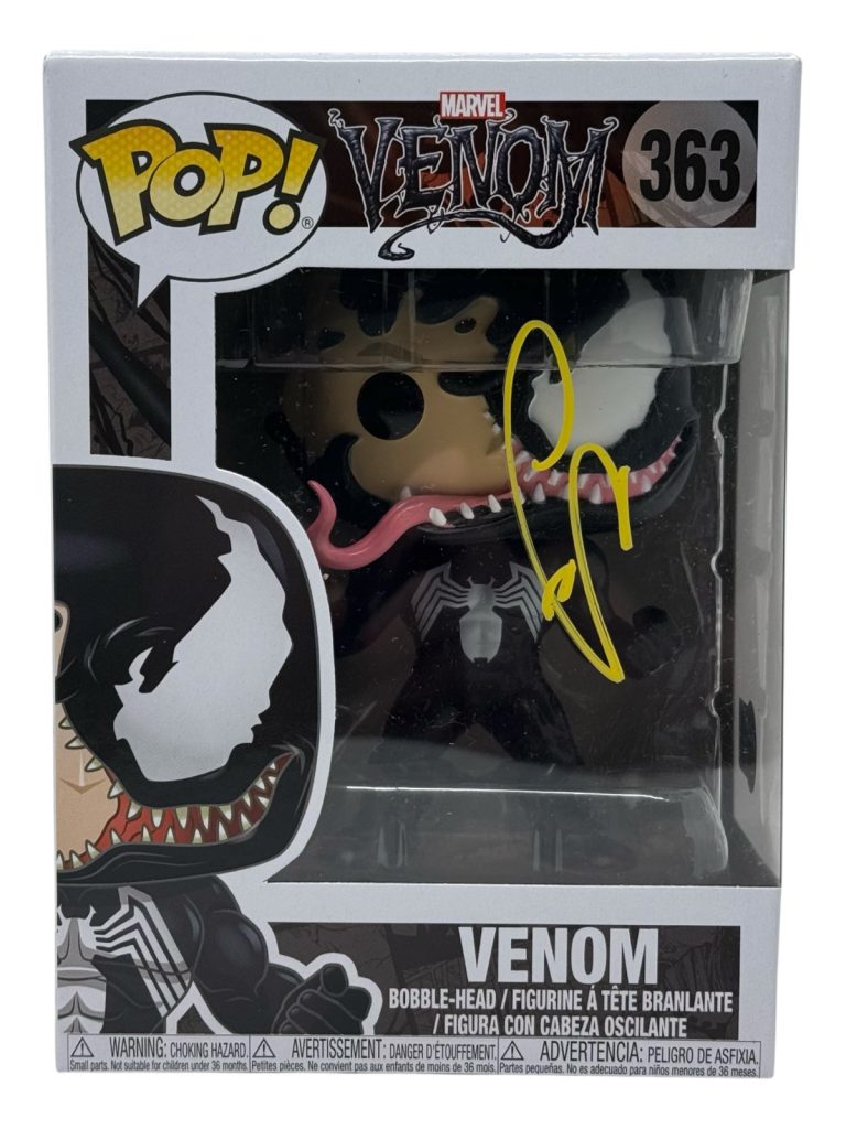 Tom Hardy Signed Venom Funko Pop Marvel Venom 363 Autograph Beckett COA