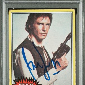 1977 Topps Star Wars #144 Harrison Ford Signed Han Solo Rookie PSA AUTO 10 RC