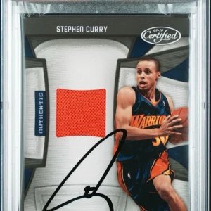 2009 Panini Certified #FOG-SC Stephen Curry Rookie Fabric RPA /250 PSA AUTO 9 RC