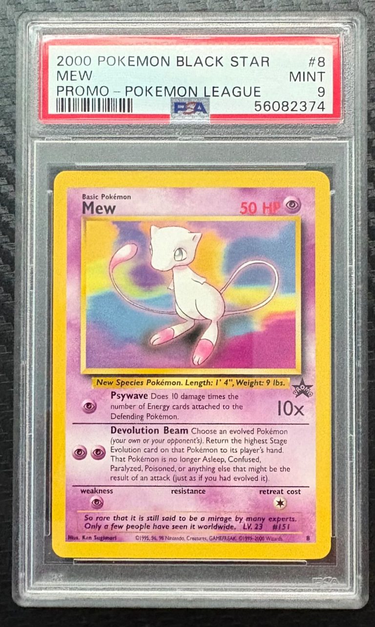2000 Black Star Promo Pokemon League #8 Mew PSA 9