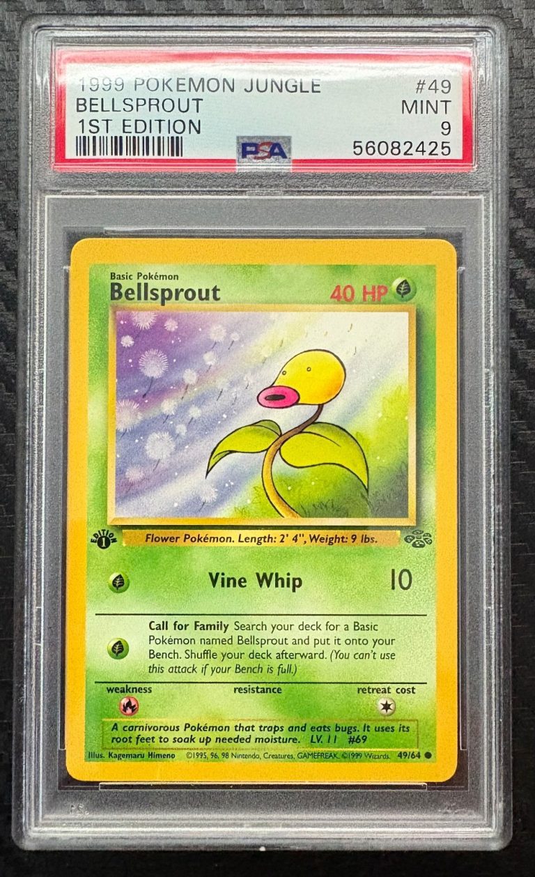 1999 POKEMON JUNGLE #49 1ST EDITION BELLSPROUT PSA 9 COLLECTIBLE MEMORABILIA