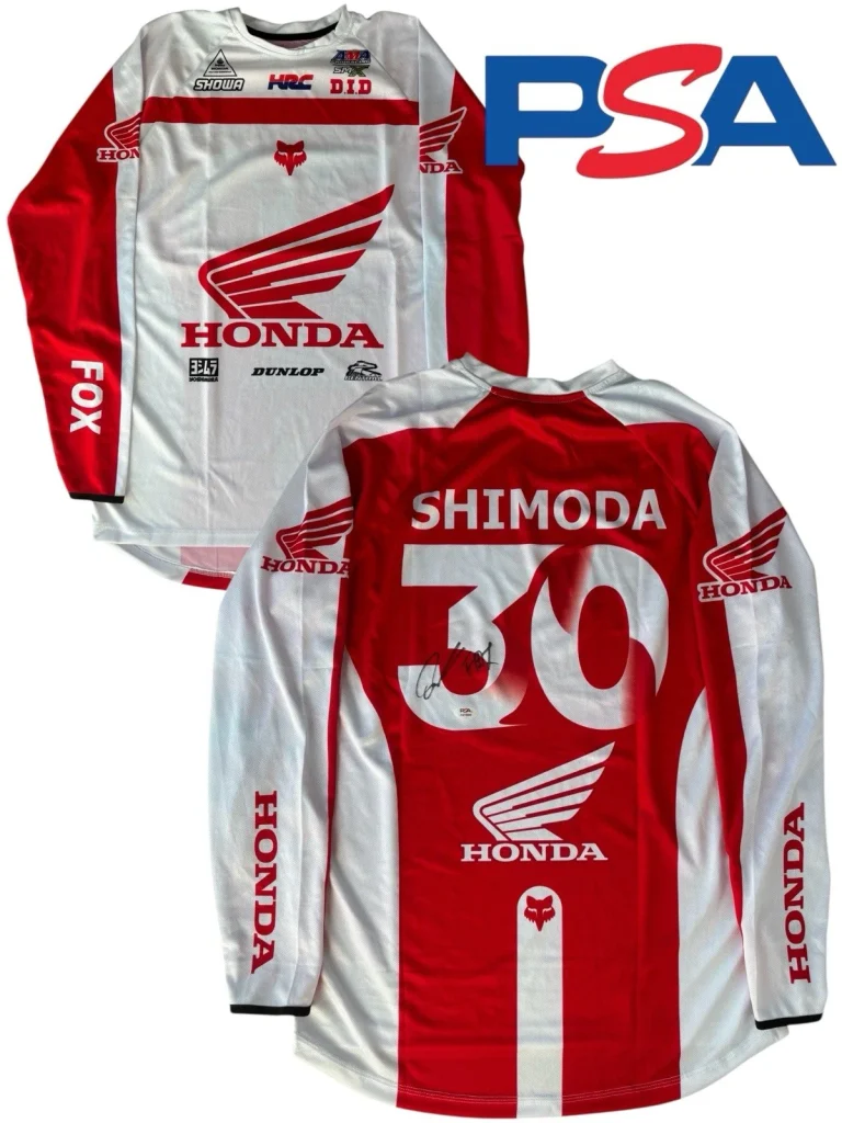 Jo Shimoda Signed Honda HRC Racing Supercross 30 Jersey PSA AUTO Motocross KANJI