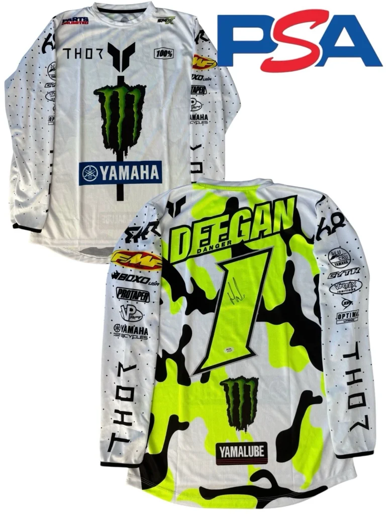 Haiden Deegan Signed Monster Yamaha Supercross #1 Jersey PSA AUTO Motocross SMX