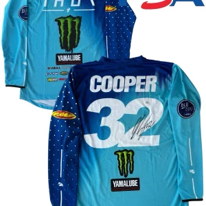 Justin Cooper Signed Monster Yamaha Supercross #32 Jersey PSA AUTO Motocross SMX