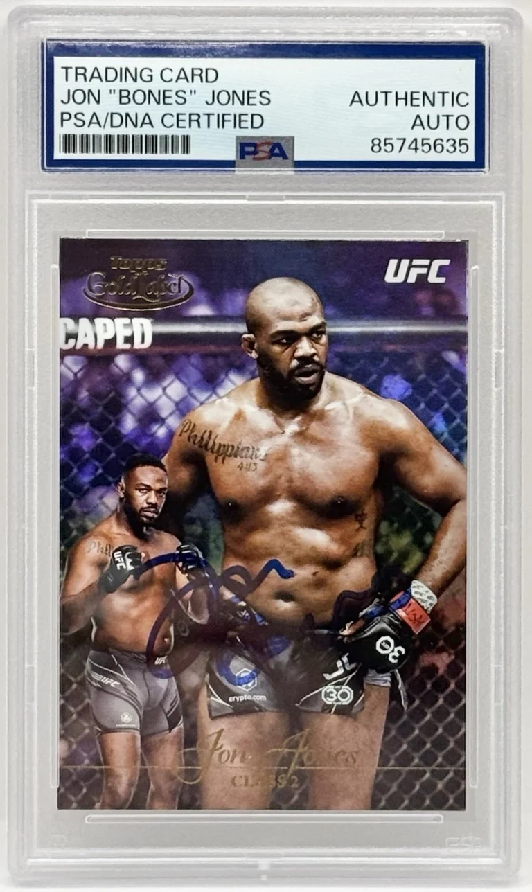 Jon Bones Jones Signed 2024 Topps Gold Label Class 2 UFC Card PSA/DNA Slabbed