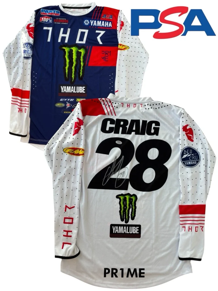 Christian Craig Signed Monster Yamaha Supercross #28 Jersey PSA AUTO Motocross