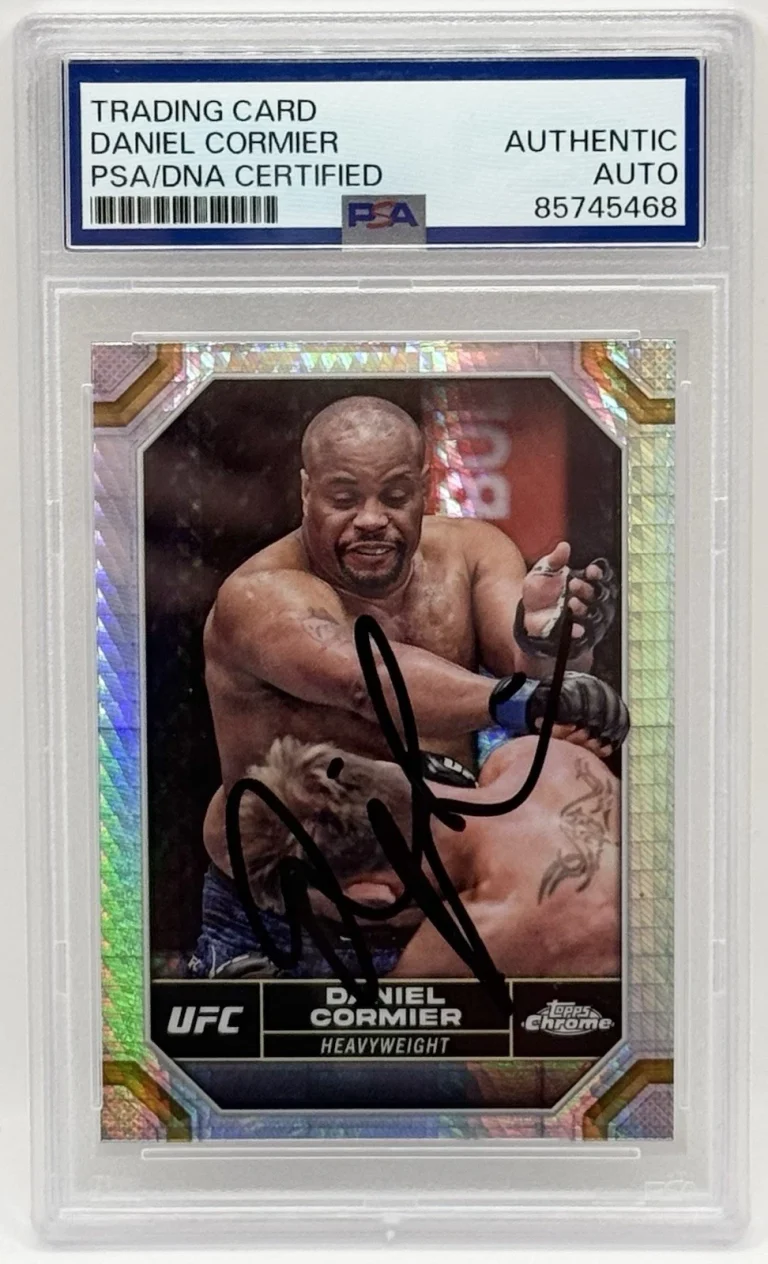 Daniel Cormier Signed 2024 Topps Chrome Refractor UFC Card PSA/DNA Slabbed