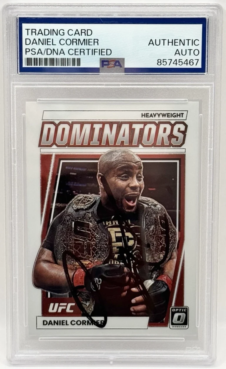Daniel Cormier Signed 2023 Donruss Optic Dominators UFC Card PSA/DNA Slabbed