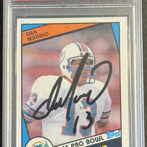 Dan Marino Signed 1984 Topps Rookie Card Miami Dolphins Gem 10 Auto PSA/DNA Slab