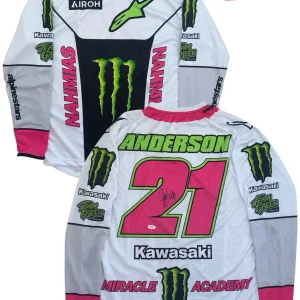 Jason Anderson Signed Kawasaki Racing Supercross #21 Jersey PSA AUTO Motocross