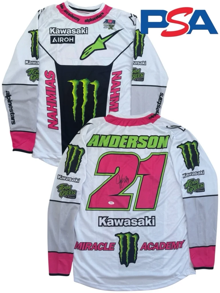 Jason Anderson Signed Kawasaki Racing Supercross #21 Jersey PSA AUTO Motocross