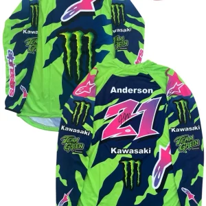 Jason Anderson Signed Kawasaki Racing Supercross #21 Jersey PSA AUTO Motocross