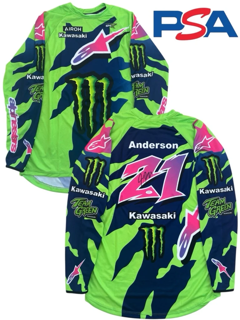 Jason Anderson Signed Kawasaki Racing Supercross #21 Jersey PSA AUTO Motocross