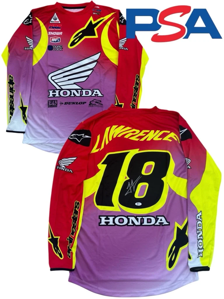 Jett Lawrence Signed Honda HRC Racing #18 Supercross Jersey PSA AUTO Motocross