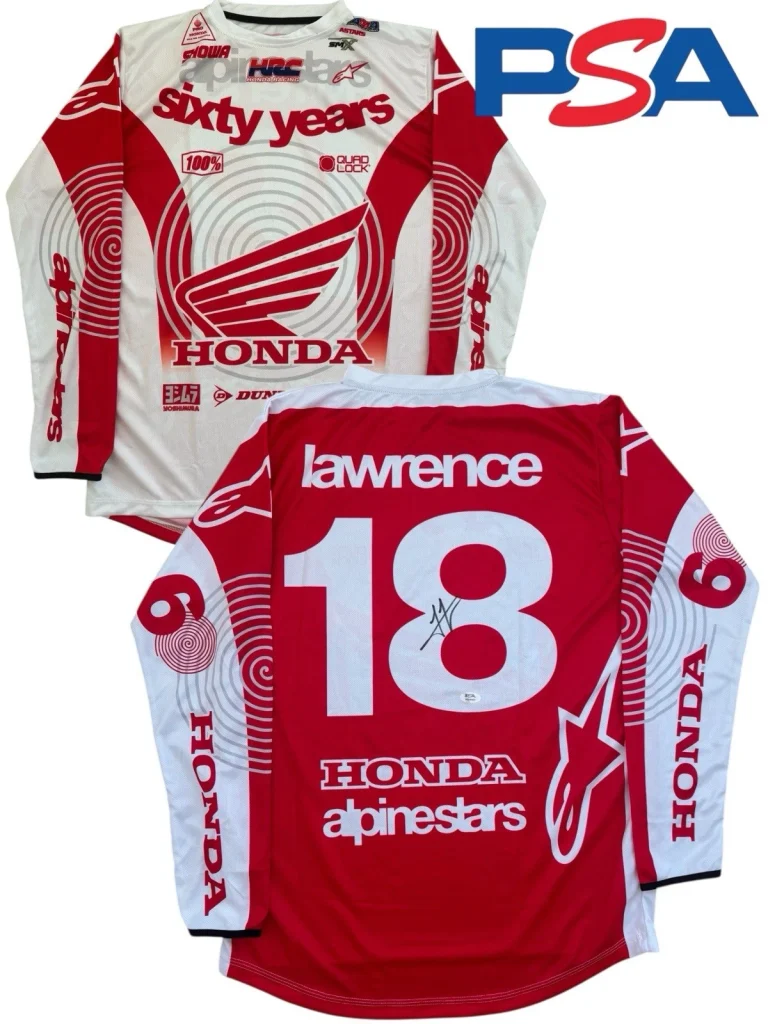 Jett Lawrence Signed Honda HRC Racing #18 Supercross Jersey PSA AUTO Motocross