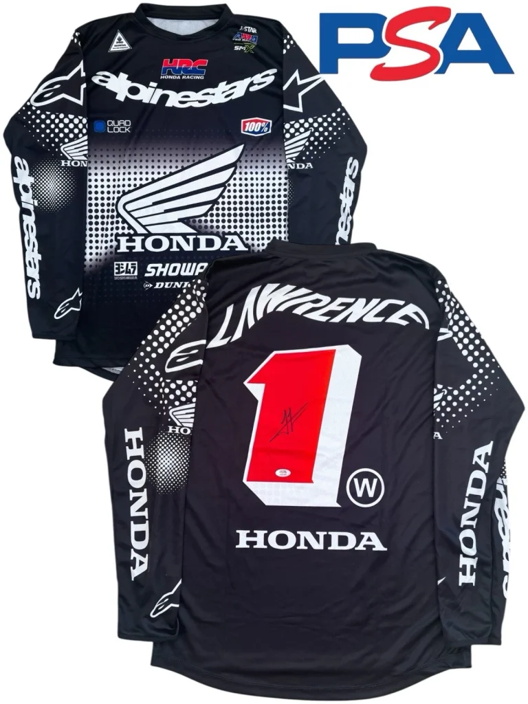 Jett Lawrence Signed Honda HRC Racing #1 Supercross Jersey PSA AUTO Motocross