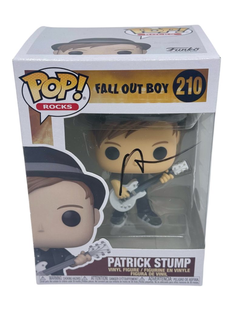 Patrick Stump Fall Out Boy Signed Autograph Funko Pop Rocks #210 Figure JSA COA