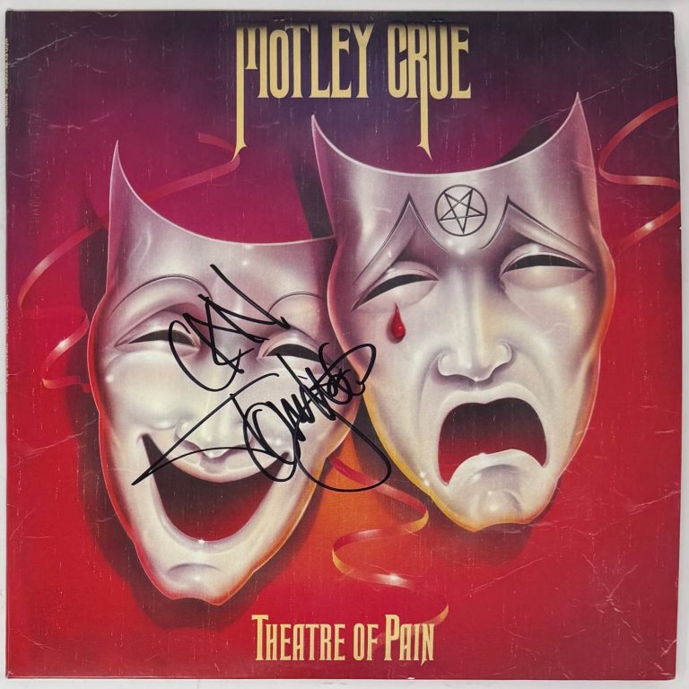 Tommy Lee Signed Autograph Motley Crue Theatre of Pain Vinyl Record Album LP JSA