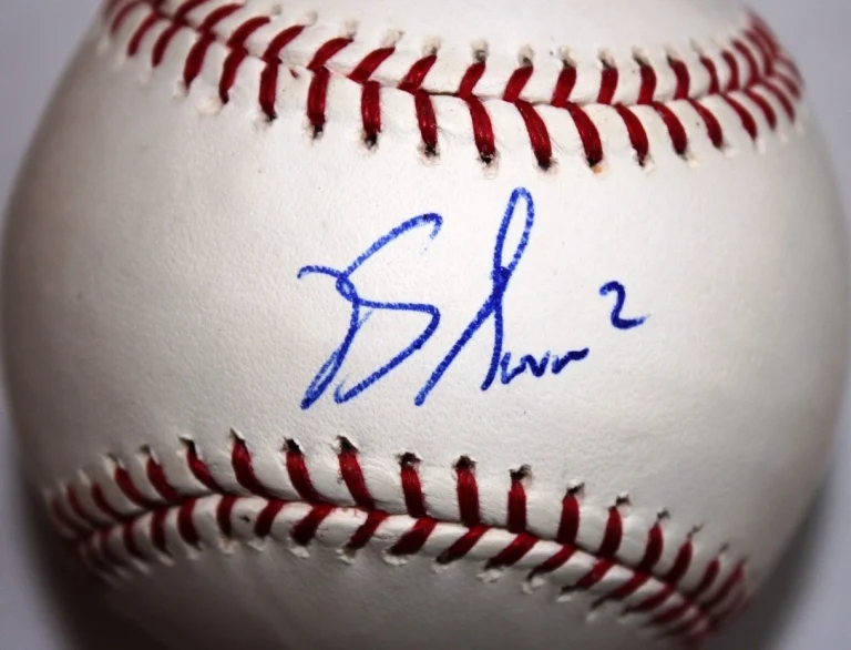 BEN REVERE SIGNED RAWLINGS MLB MAJOR LEAGUE BASEBALL TWINS PHILLIES ANGELS COA