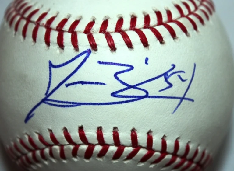 JESSE BIDDLE SIGNED RAWLINGS MLB BASEBALL ATLANTA BRAVES PHILLIES COA