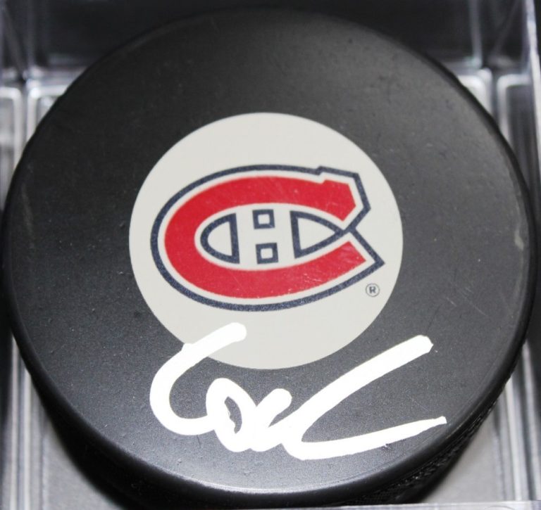 ALEX GALCHENYUK SIGNED MONTREAL CANADIENS HOCKEY PUCK W/CASE COA