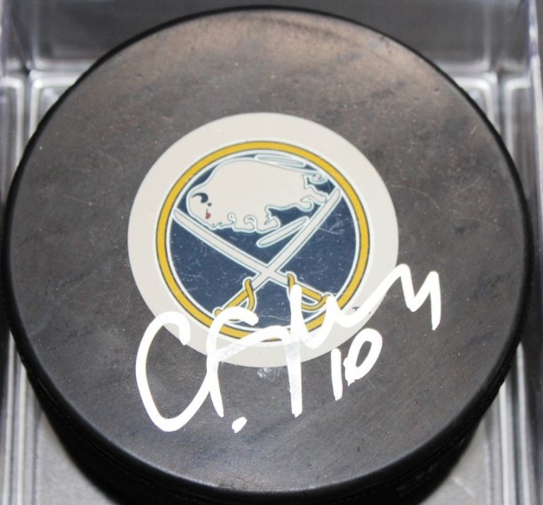 Christian Ehrhoff signed Buffalo Sabres puck COA