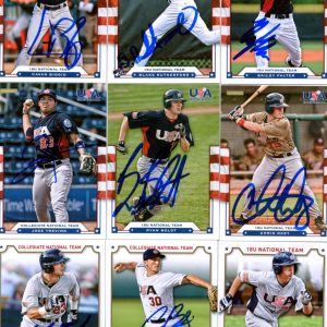 BLAKE RUTHERFORD SIGNED 2015 PANINI USA BASEBALL STARS STRIPES ROOKIE CARD AUTO