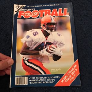 1992 Pre Season NCAA FOOTBALL Preview Magazine SU Qadry Ismail Cover Miami #1