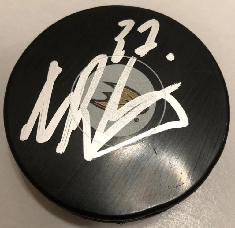 NICK RITCHIE SIGNED ANAHEIM DUCKS PUCK W/CASE COA