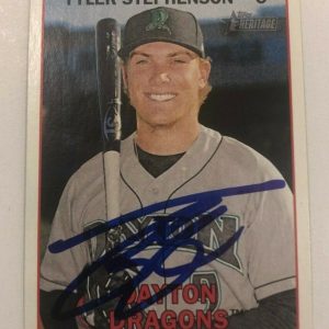 TYLER STEPHENSON SIGNED 2016 TOPPS HERITAGE MINORS PROSPECT ROOKIE CARD AUTO