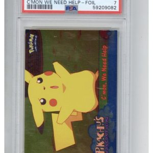 1999 Topps Pokemon the Movie Edt 53 Movie Edition C'Mon We Need Help Foil PSA 7
