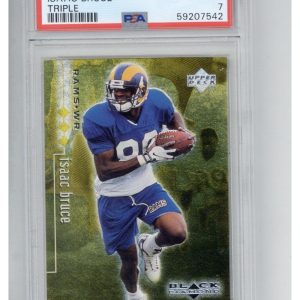 1998 Upper Deck Black Diamond 71 Isaac Bruce Triple PSA 7
