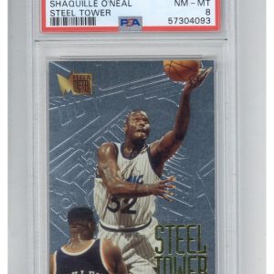 1995 Metal Steel Tower 7 Shaquille O'Neal PSA 8