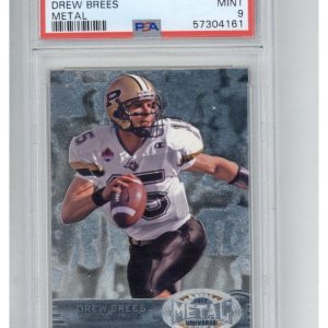 2012 Fleer Retro Metal M-40 Drew Brees PSA 9