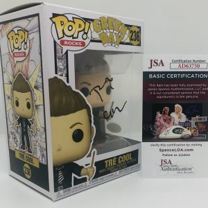 TRE COOL SIGNED POP FUNKO ROCKS FIGURE GREEN DAY BAND DRUMMER JSA COA