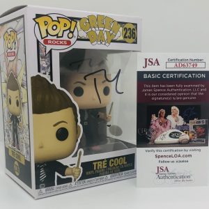 TRE COOL SIGNED POP FUNKO ROCKS FIGURE GREEN DAY BAND DRUMMER JSA COA