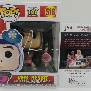 TIM ALLEN SIGNED MRS NESBIT POP FUNKO FIGURE TOY STORY BUZZ LIGHTYEAR PROOF JSA