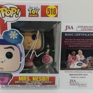 TIM ALLEN SIGNED MRS NESBIT POP FUNKO FIGURE TOY STORY BUZZ LIGHTYEAR PROOF JSA